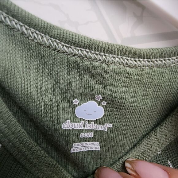 Nwt Baby 2pc Wide Ribbed Top & Bottom Set - Cloud Island Light Green - Picture 3 of 5